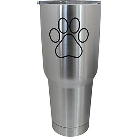 

Paw Outline Puppy Love Paw Prints Etched 30oz Stainless Steel Tumbler