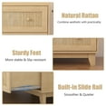 thumbnail image 7 of FANRAL 3 Drawer Dresser for Bedroom,Boho Small Natural Rattan Closet Dressers Chest of Drawers,Modern Wood Clothes Storage Organizer with Wooden Feet and Handles for Hallway,Living Room,Entryway, 7 of 7