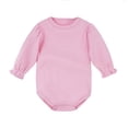 thumbnail image 2 of Auroural 3-6 Month Onesies Girl Children's Solid Color Long Sleeved Jumpsuit Baby Summer Breathable and Comfortable Bag Fart, 2 of 6