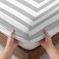 thumbnail image 3 of Twin XL Size Fitted Sheet Set - Black Grey Geometric 2 Piece Bedding Sets 16" Deep Pocket Fitted Sheet with 1 Pillowcases, Square Minimalist Modern Brushed Microfiber Hotel Luxury Bed Sheets, 3 of 9
