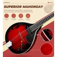 thumbnail image 2 of Vangoa Mandolina Instrumento Musical Un Estilo Acústico Mandolina Eléctrica, 8 Cuerdas Mandolina De Caoba Para Principiantes Adultos Adolescentes, Rojo Cereza, 2 of 5