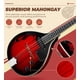 thumbnail image 2 of Vangoa Mandolina Instrumento Musical Un Estilo Acústico Mandolina Eléctrica, 8 Cuerdas Mandolina De Caoba Para Principiantes Adultos Adolescentes, Rojo Cereza, 2 of 5