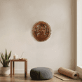 thumbnail image 2 of 12" Wooden Hand Carved Wall Hanging Serene Buddha Meditation Sculpture Statue Handmade Figurine Panel Relief Gift Home Decor Handcrafted Plaque, 2 of 6