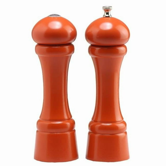 8 in. Butternut Orange Pepper Mill and Salt Shaker Set