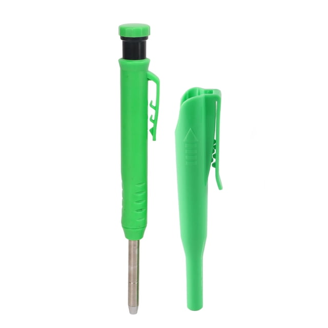 Kit de lápiz de carpintero sólido, sacapuntas portátil incorporado, lápiz de carpintería con tapa sin ranuras para diseñadores