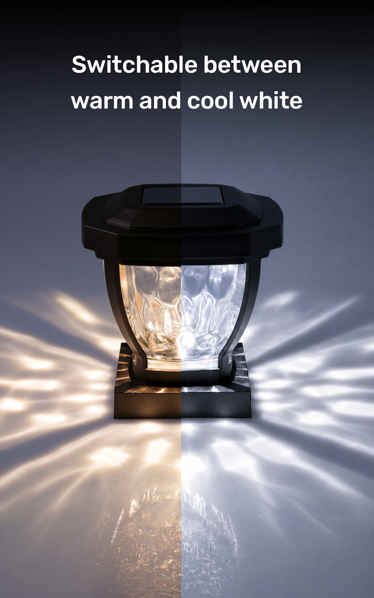 Home Zone Security ELI1403V 12-Lumen-Each 4 x 4 Solar LED Post Cap Lights, Bronze, 2-Pack