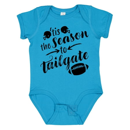 

Inktastic Tis the Season to Tailgate with Helmets and Football Gift Baby Boy or Baby Girl Bodysuit