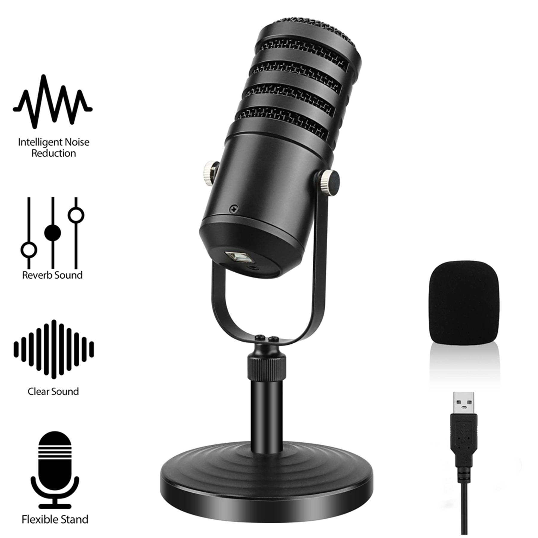børn Pygmalion I øvrigt Professional USB Condenser Microphone, NASUM Noise Reduction Recording  Microphone, Desktop Computer Mic for Studio Podcasting, Chatting, Voice  over, Gaming, Streaming, Interview, Conference Call - Walmart.com