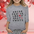 thumbnail image 2 of QHFBli Kids Valentine Shirt Girls Valentines Shirts Cute Heart Grpahic Long Sleeve Tee Tops, 2 of 4
