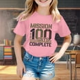 thumbnail image 2 of SXcggal One Mode Enfants T-Shirt Décontracté Imprimé Col Rond Manches Courtes Ample Mignon Respirant Confortable Hauts Filles, 2 of 4