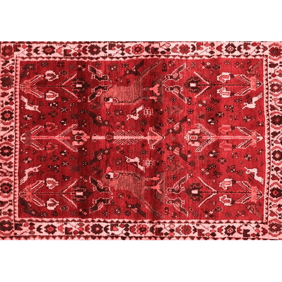 Ahgly Company Indoor Rectangle Persian Red Traditional Area Rugs, 6' x 9'