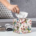 thumbnail image 6 of Fuzoiu Floral With Butterflies Print Tissue Box Cover Holder, Square Leather Tissue Box,PU Leather Decorative Organizer for Tabletop, Bathroom, Car, Office, 6 of 7