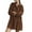 Coffee, variant on Women's Fashion Casual Corduroy Shirt Dress Long Sleeve Button Band Pocket Solid Color for Winter Outfits and Casual Style,Coffee,L