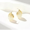 thumbnail image 5 of Acrylic Teardrop Earrings for Women, 14K Gold Plated Resin Chunky Hoop Earrings, Lightweight Hollow Open Drop Hoops Translucent Hypoallergenic Vintage Fashion Jewelry Gifts, 5 of 8