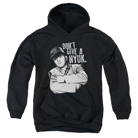 Three Stooges Give A Nyuk Youth Pullover Hoodie Sweatshirt Black