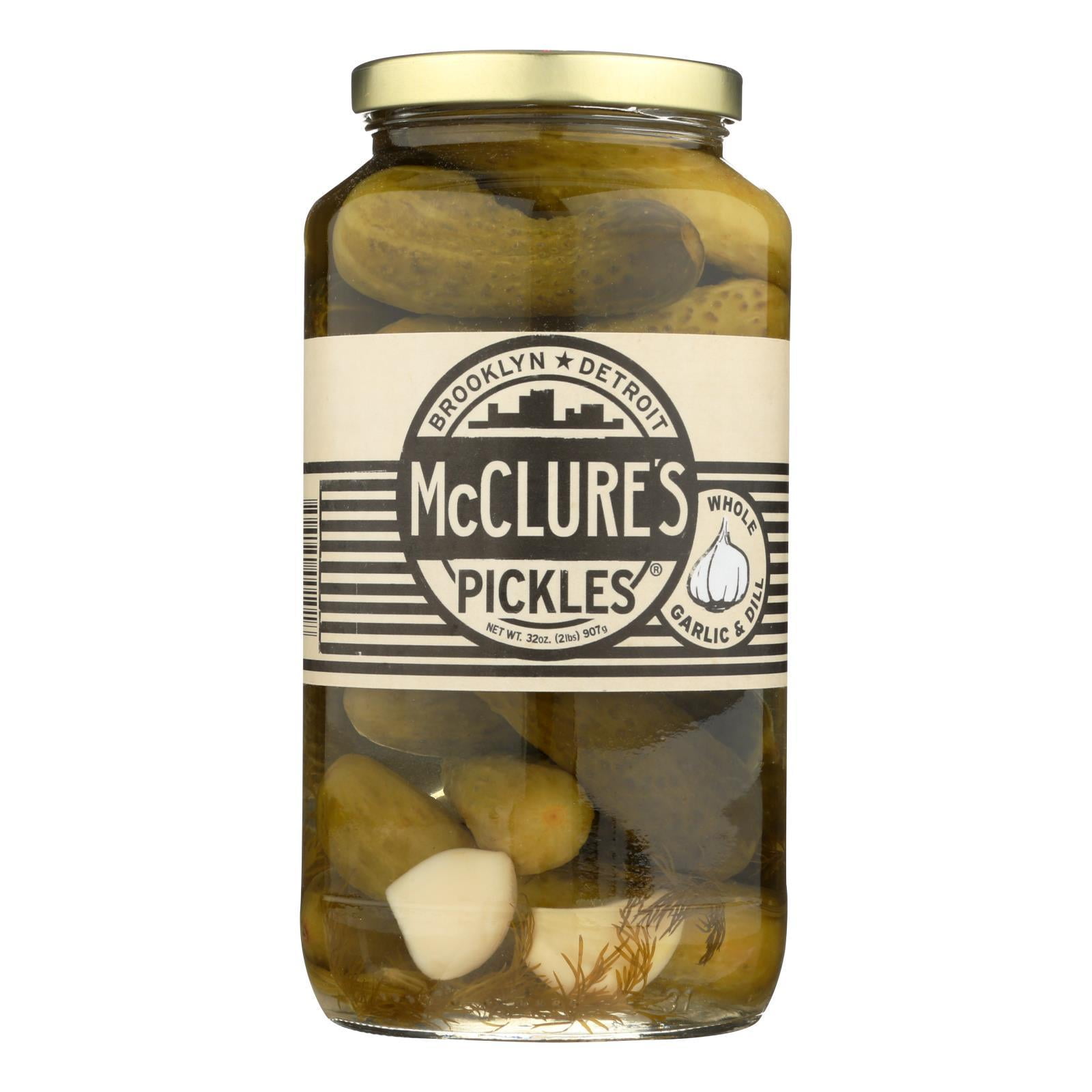 Mcclure's Pickles Pickles Whole Garlic Dill Case of 6 32 OZ