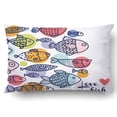 thumbnail image 1 of BSDHOME Housse de Coussin avec Poisson et Pois 20x30 Pouces, 1 of 1