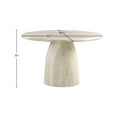 thumbnail image 3 of Meridian Furniture Cosenza Travertine 48.5" Travertine Finish Concrete Dining Table, 3 of 6