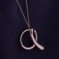 thumbnail image 2 of AFFY 14k Rose Gold Over Sterling Silver Alphabet Letter A Script Initial Pendant Necklace with 18" Chain Jewelry for Women, 2 of 2