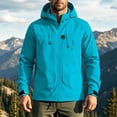thumbnail image 2 of IROINNID Men's Waterproof Hooded Rain Jacket Full Zip Lightweight Outdoor Shell Coat with Contrast Zippers and Adjustable Hood for Hiking Camping Travel, 2 of 9