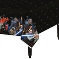 thumbnail image 2 of Star Wars Birthday Party Supplies Bundle includes 16 Dessert Cake Paper Plates 7", 32 Napkins, 1 Plastic Table Cover 54" x 84", 16 Party Favor Loot Bags 6.5" x 9", 16 Party Paper Masks, 24 Tattoos, 2 of 5