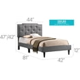 thumbnail image 2 of Glory Furniture Deb Fabric Upholstered Twin Bed in Gray, 2 of 8