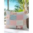 thumbnail image 5 of Outdoor Pillows Waterproof, Vintage Patchwork Bedding Throw Pillows with Insert for Couch Sofa Bed, Country Floral Farm Checkered Wooden Plank 18x18 Inch Pillowcases Decorative Patio Pillow Set of 1, 5 of 7