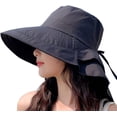thumbnail image 1 of LinYooLi Chapeau de Protection Solaire Extérieur pour Femmes, Pliable, Large Bord, Queue de Cheval, Seau pour Cyclisme, Randonnée, 1 of 5