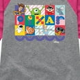 thumbnail image 3 of Disney - Pixar Block - Toddler & Youth Girls Raglan Graphic T-Shirt, 3 of 5