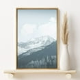 thumbnail image 2 of PixonSign Framed Canvas Print Wall Art Mountain and Forest with Clouds Nature Wilderness Photography Modern Art Glam Landscape Cool Blue and White for Living Room, Bedroom, Office - 16"x24" Natural, 2 of 5