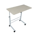 thumbnail image 5 of GoDecor Mobile Tray Table, Adjustable Sofa Side Bed Table Laptop Cart Portable Desk with Wheels Laptop Carts,Oak, 5 of 8