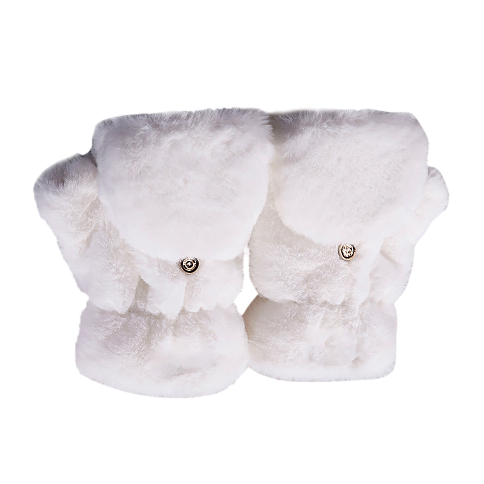 Moufles Flamant Rose - Gants D'hiver Pour Femmes En Peluche Avec Doublure Thermique - Style Animal Mignon, Cadeau Pour Petite Amie Ou Ado