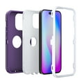 thumbnail image 3 of NIFFPD 14 Pro Max Case with Screen Protector + Camera Lens Protector, Heavy Duty Hard Shockproof Phone Case for 14 Pro Max 6.7" Purple+White, 3 of 3