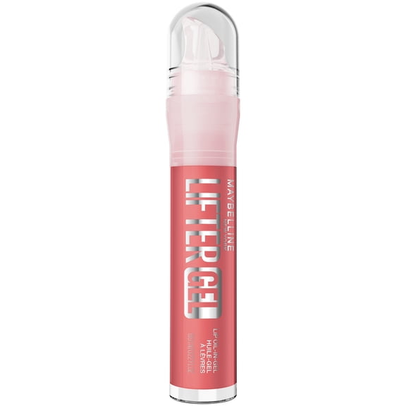 Maybelline Lifter Oil-in-Gel Lip Gloss Lip Oil with Hyaluronic Acid, Strawberry Shake, 0.22 oz