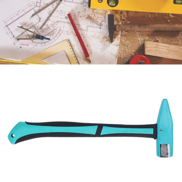 Machinist Hammer Carbon Steel Nail Hammer Sheet Metal Hammer TPR Handle Multi Functional Integral Forging Hammer for Blacksmith Engineers Woodworkers