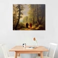 thumbnail image 2 of JEUXUS The Resurrected Christ Walks With Two Men On The Road To Emmaus Poster God Jesus Canvas Painting Wall Art Pictures Decor Frame-style1 20x16 inch, 2 of 4