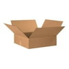 20 x 20 x 6" Flat Corrugated Boxes, ECT-32 Brown Shipping/Moving Boxes 15/Bundle
