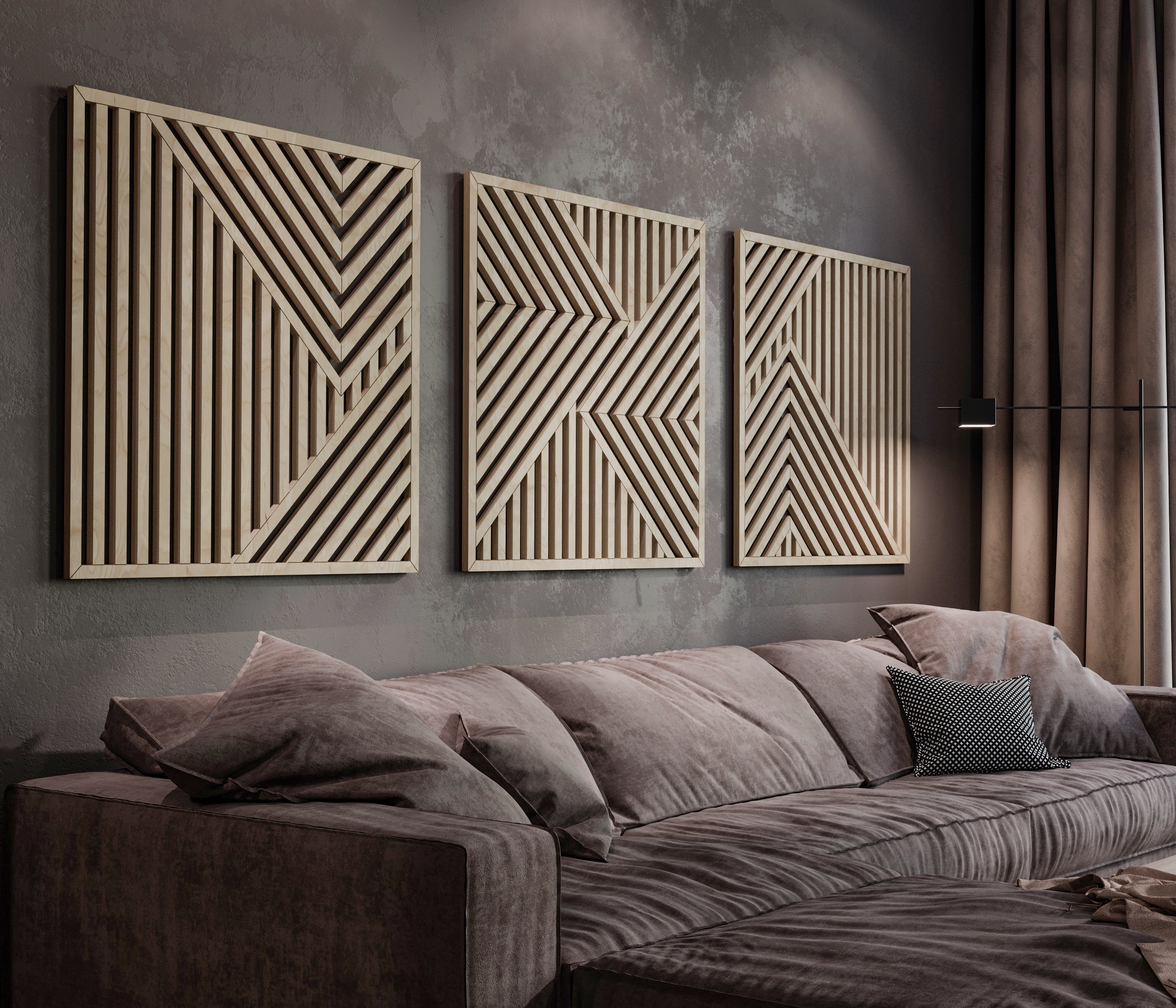 STL file Modern Room Wall Decor Elegant Wood Art Unique Wall Decor 🪵・3D  printable design to download・Cults