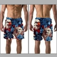 thumbnail image 3 of luoweisi Men's Beach Shorts Quick Dry Swim Trunks with Mesh Lining American Flag and Animals 2XL, 3 of 5