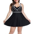 thumbnail image 4 of Women Plus Size Tankini Swimdress Two Piece Bathing Suit, 4 of 8