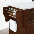 thumbnail image 4 of HomeStock Eclectic Exclusivity Granite Top Full Size Kitchen Island,Spacious Countertop,Portable Design,Modern Kitchen Furniture,Convenient,/Cart Mahogany/Gray, 4 of 9
