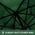 thumbnail image 3 of Autlaycil 10ft Green Patio Umbrella and Base with Push Button Tilt and Crank, 8 Sturdy Ribs UV Protection Waterproof for Garden, Table, Pool, 3 of 7