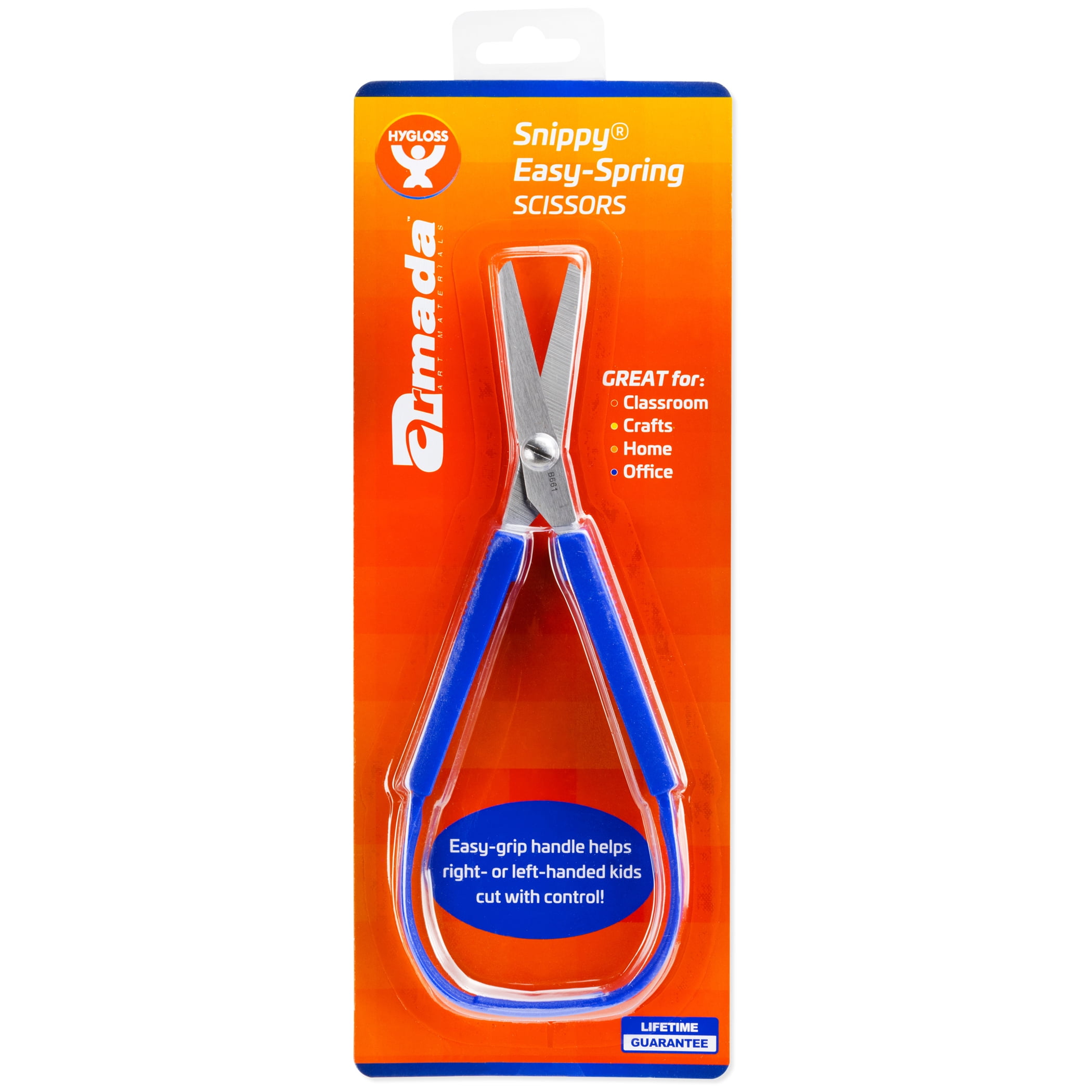 Armada Snippy Easy Spring Loop Scissors, Blunt Tip, Pack of 6