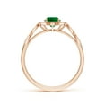 thumbnail image 2 of ANGARA Lab Grown Vintage Inspired Oval Emerald Ornate Halo Engagement Ring for Women in 14K Rose Gold (Size-7x5mm) | May Birthstone, Anniversary, Jewelry Gift for Women | Lab-Grown Emerald Ring, 2 of 8