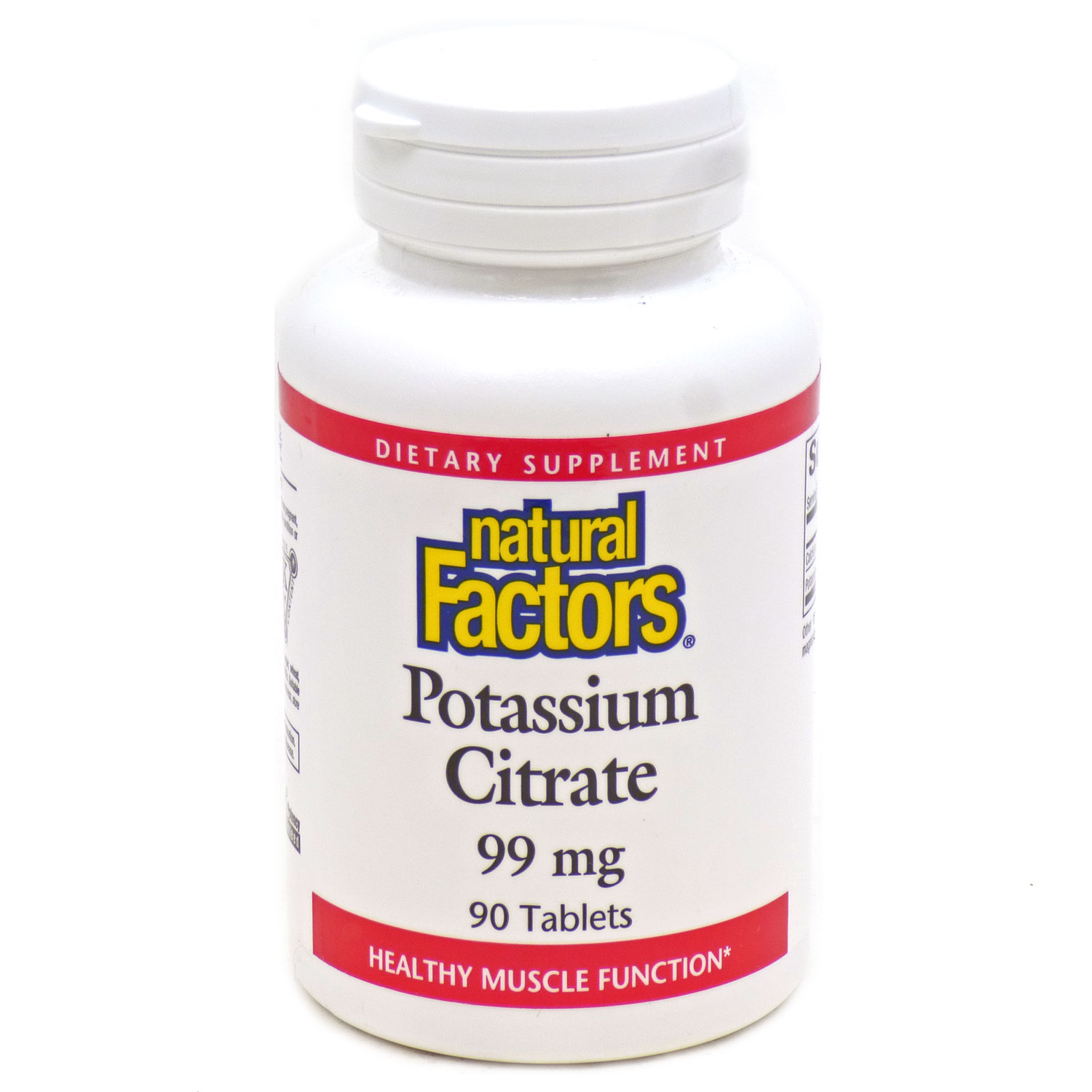 Potassium Citr 99mg By Natural Factors - 90 Tablets - image 1 of 2