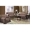 thumbnail image 3 of Venice 3 Piece Sofa, Loveseat, Chair Protector Throw Cover Set Chocolate, 3 of 3