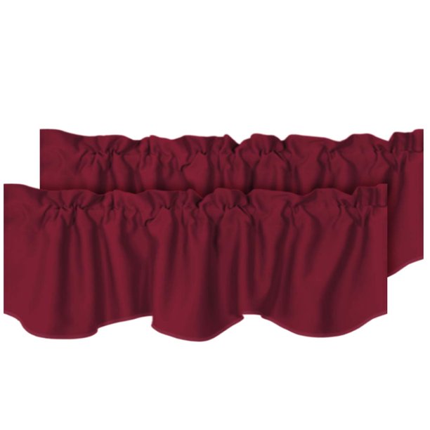 Cortina H.VERSAILTEX Borgoña con cenefas opacas de 132 x 46 cm