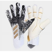 New Falcon Football Goalkeeper Gloves Thickened Anti-Slip Latex Wear-Resistant Goalkeeper Finger Youth Goalkeeper Gloves,Size 10,Black Gold