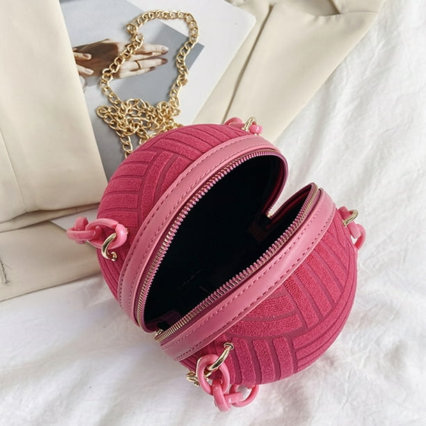 Bolsa de baloncesto con cadena, Bolsas de mano de terciopelo a la moda para adolescentes y niñas (rosa roja) Ndcxsfigh Para Estrenar