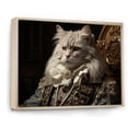thumbnail image 2 of Designart "Formal Attire Persian Cat Portrait" Animals Cat Floater Framed Canvas Wall Art, 2 of 5